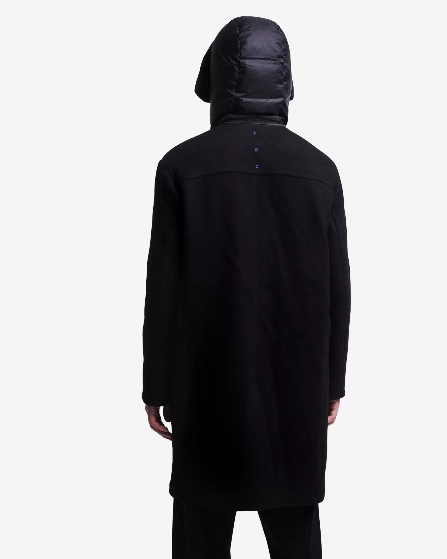 Premiata Giacche E Cappotti>Cappotto in lana con dettagli in nylon