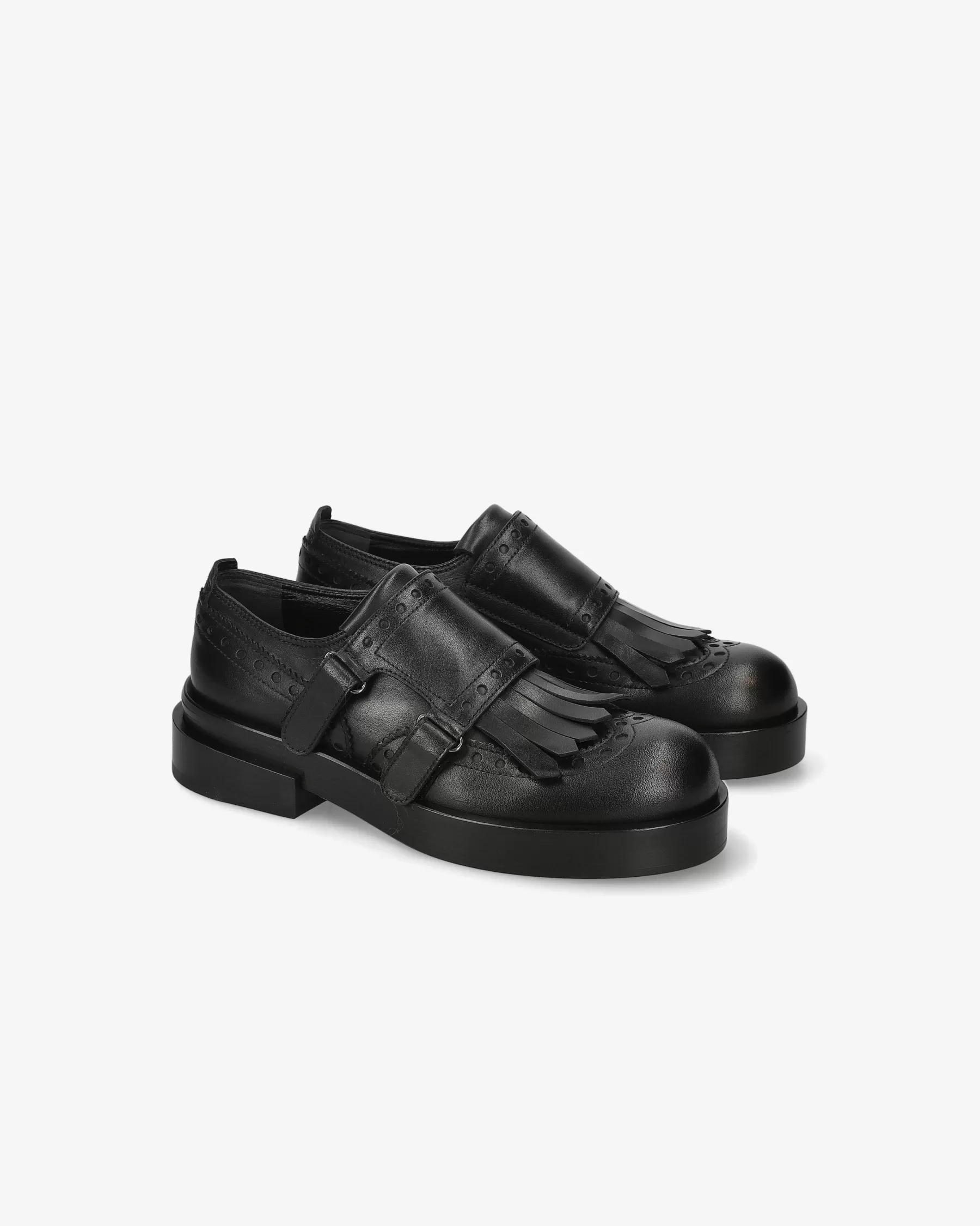 Premiata Fibbie>Monk Brogue in pelle iseo nero